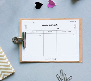 کاربرگ «شباهت و تفاوت شخصیت‌ها»